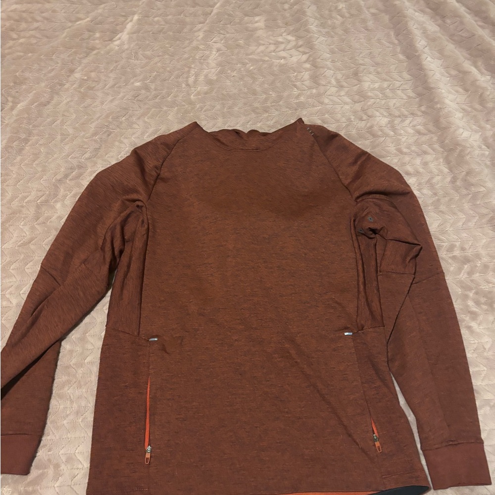 lululemon athletica Red Hooded Long-Sleeve Pullover